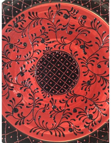 LEBRILLO ESPECIAL ROJO Y NEGRO 38 CM