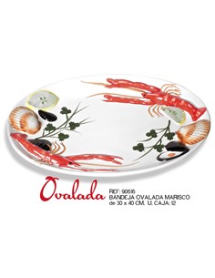 Bandeja Ovalada DECORATIVA Marisco 30 X 40 Cm