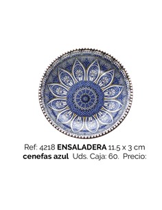 ENSALADERA 11,5 X 3 CM CENEFAS AZUL