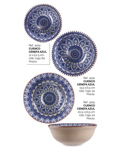 CUENCO CENEFAS AZUL 11 X 11 X 5 CM