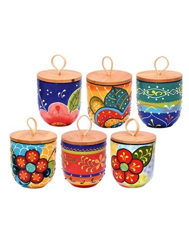 TARRO TAPA MADERA DE 8 X 8 CM