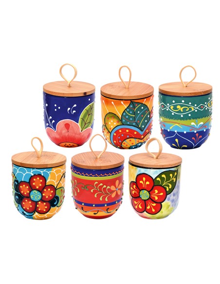 TARRO TAPA MADERA DE 8 X 8 CM