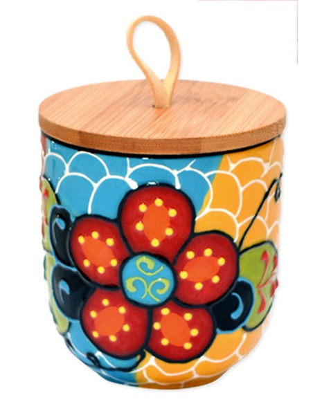 TARRO TAPA MADERA DE 8 X 8 CM