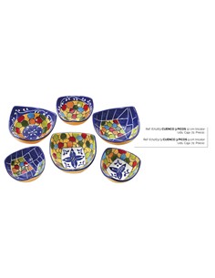 CUENCO 3 PICOS 11 CM TRICOLOR