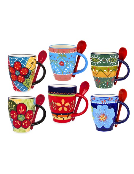 VASO CON CUCHARITA MINI  8.5 X 6 CM