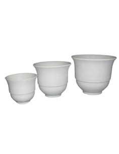 JUEGO DE MACETAS DE 3 PIEZAS  BIZCOCHO