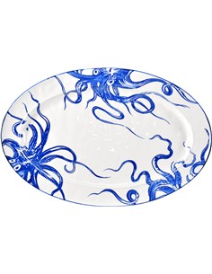 BANDEJA OVALADA DECORATIVA 39 CM PULPO CON AGUJEROS