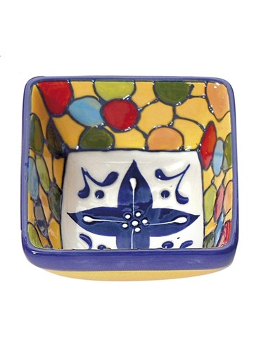 CUENCO PEQ. CUADRADO 9 CM TRICOLOR