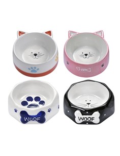 COMEDERO PERRO Y GATO FORMAS SURT 14 X 5 CM