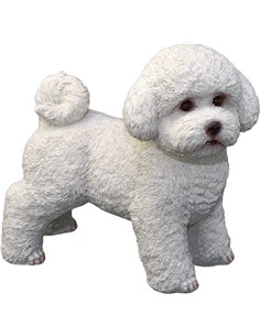 PERRO BLANCO RESINA 23X 12,2 X 21 CM CM