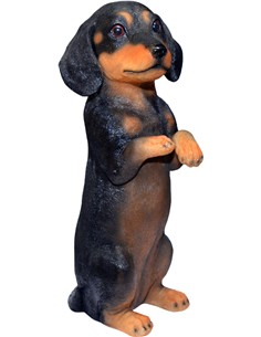 PERRO EN PIE RESINA 13,5 X 14,5 X 32,5 CM CM