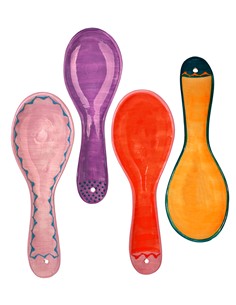 CUCHARA   26 CM FLOWERS PASTEL