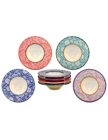 CUENCO ALA 20 X 5 CM FLOWERS PASTEL