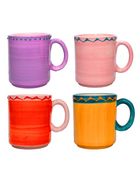 VASO ASA 10 CM FLOWERS PASTEL