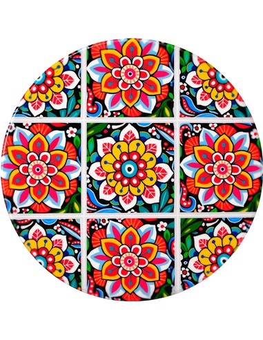 AZULEJO RED. MULTIC. DECORATIVO SURT 10CM