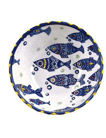  BOWL ENSALADERA 15.5 X 5.5 CM PECES SURTIDOS