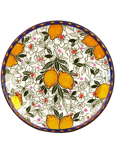 PLATO LLANO Nº 2 26 CM LIMONES