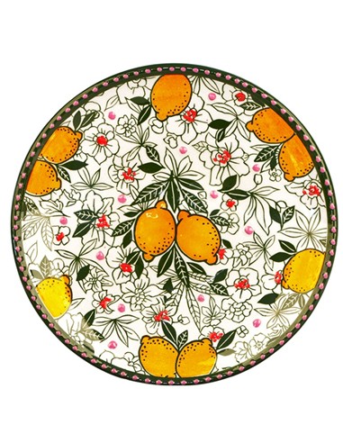 PLATO LLANO Nº 2 26 CM LIMONES
