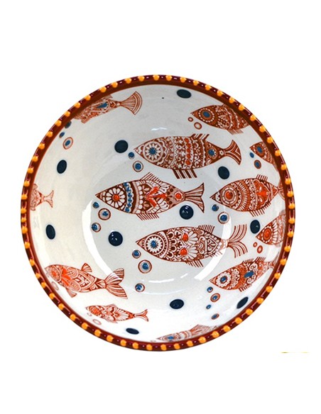  BOWL ENSALADERA 15.5 X 5.5 CM PECES SURTIDOS