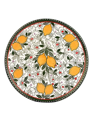 PLATO DE PIZZA 31CM LIMONES