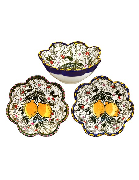 CUENCO MED TREVOL 14 X 5 CM LIMONES
