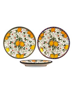 PLATO LLANO Nº 2 26 CM LIMONES