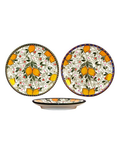 PLATO LLANO Nº 2 26 CM LIMONES