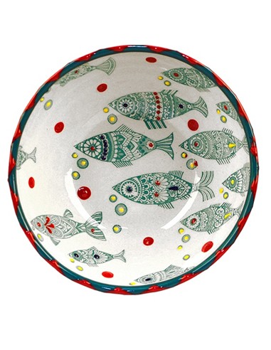  BOWL ENSALADERA 15.5 X 5.5 CM PECES SURTIDOS