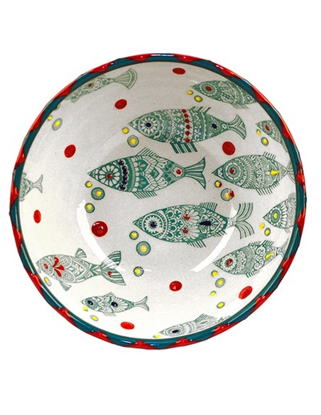  BOWL ENSALADERA 15.5 X 5.5 CM PECES SURTIDOS