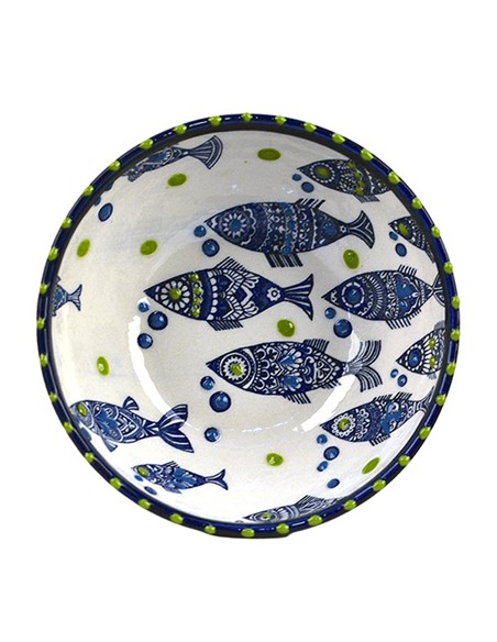  BOWL ENSALADERA 15.5 X 5.5 CM PECES SURTIDOS