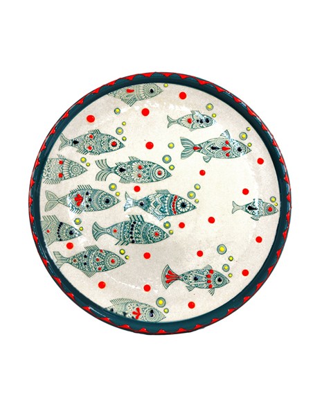 PLATO DE PIZZA 31CM PECES SURTIDOS