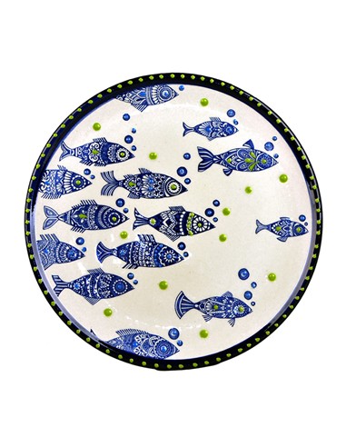 PLATO DE PIZZA 31CM PECES SURTIDOS